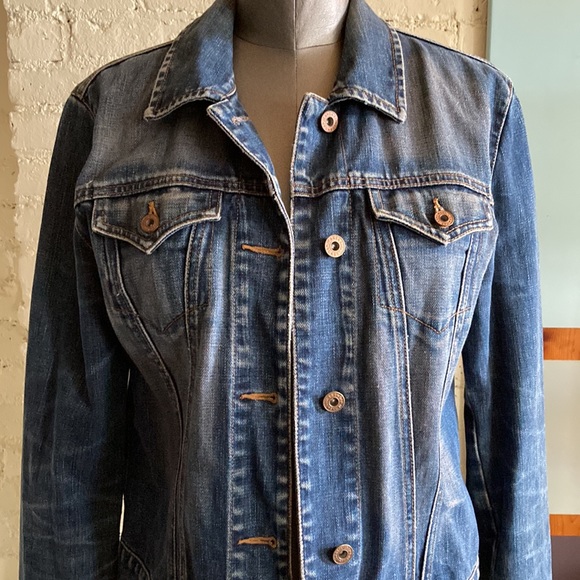 Gap 90s Y2K perfectly broken in denim trucker jacket size M - Picture 4 of 13